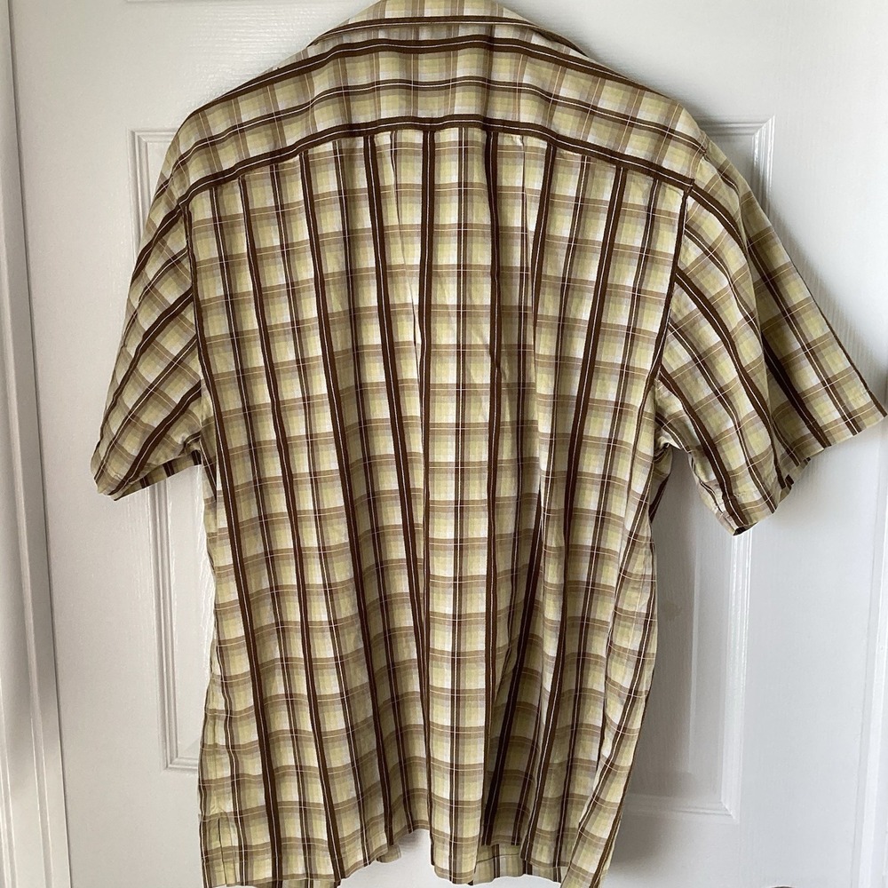 Tommy Bahamas Mens XL Island Soft Blend Checkered Brown, Beige Lime. - Picture 3 of 5